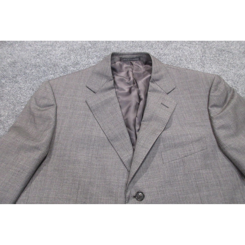 Ermenegildo Zegna Blazer Mens 56 Gray Wool Three Button Lined Suit Jacket US 46R - Picture 6 of 13